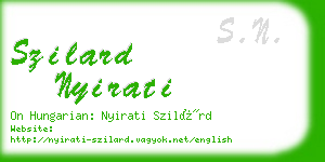 szilard nyirati business card